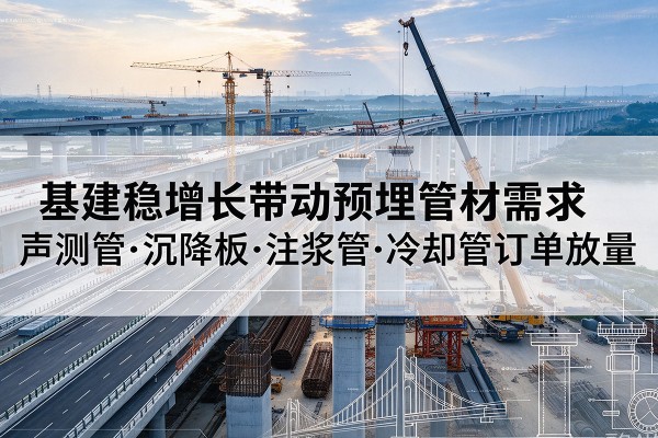 成武基建稳增长带动预埋监测管材需求,声测管、沉降板、注浆管订单持续放量