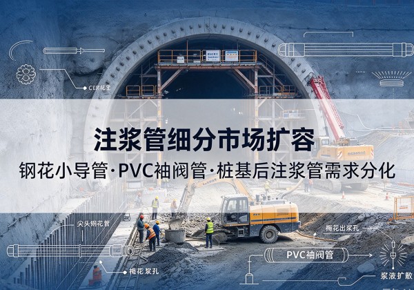 成武注浆管细分市场扩容，隧道钢花小导管、PVC 袖阀管、桩基后注浆管需求分化